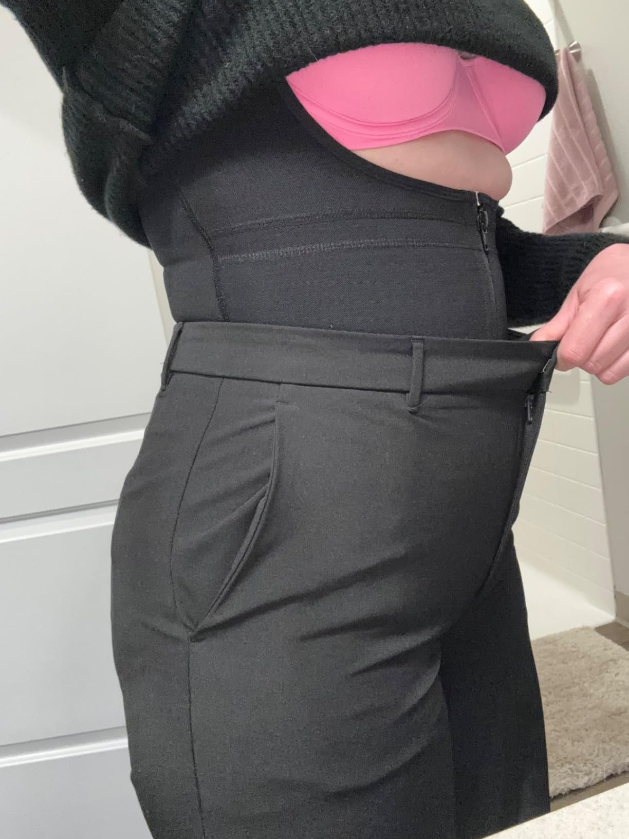 Ashley Thompson wearing shapewear